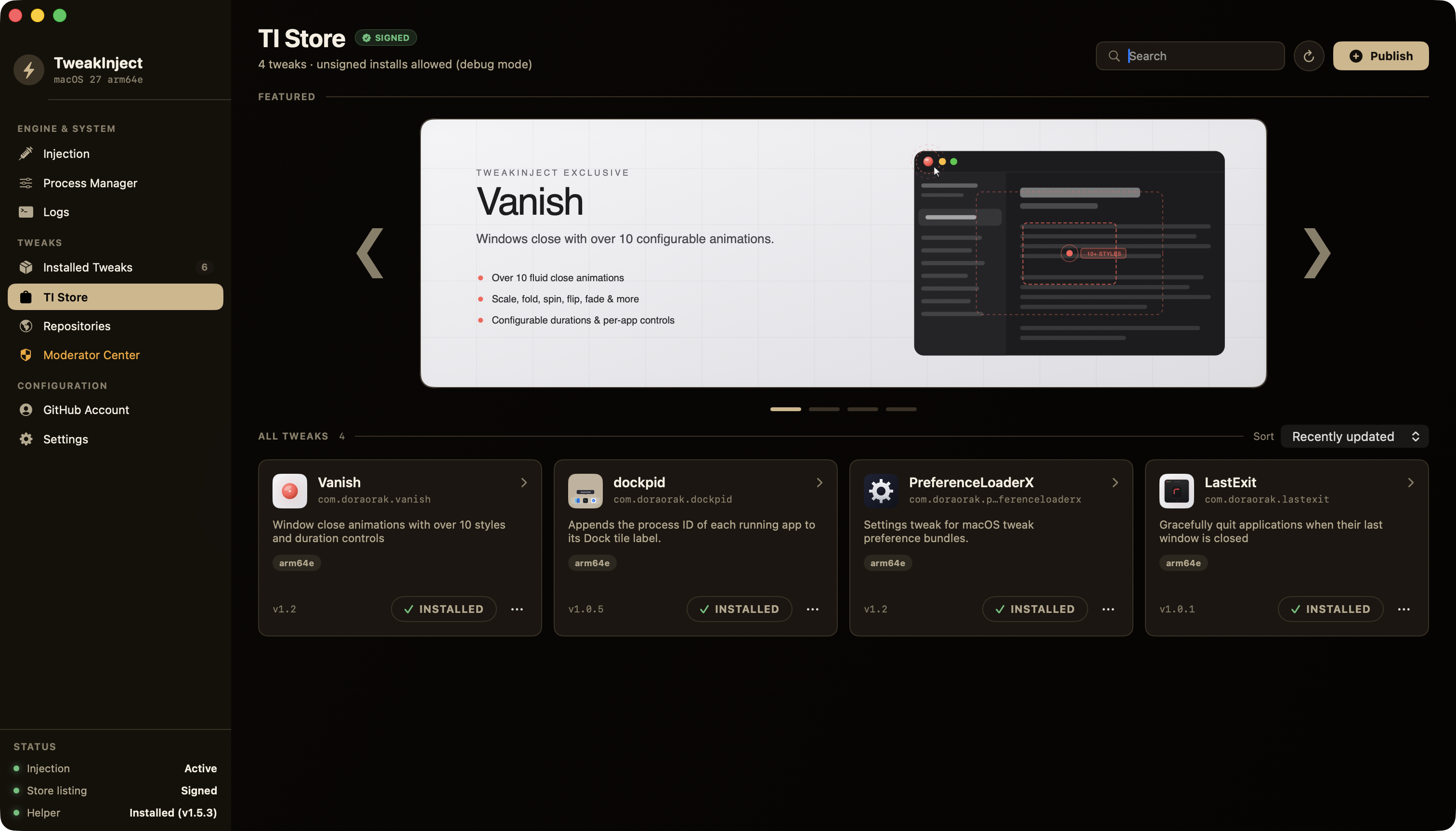 The TI Store page